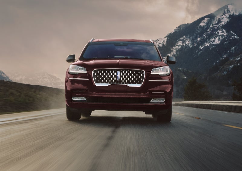 A 2024 Lincoln Aviator® SUV is shown in the Diamond Red exterior color. | Courtesy Lincoln in Altoona PA
