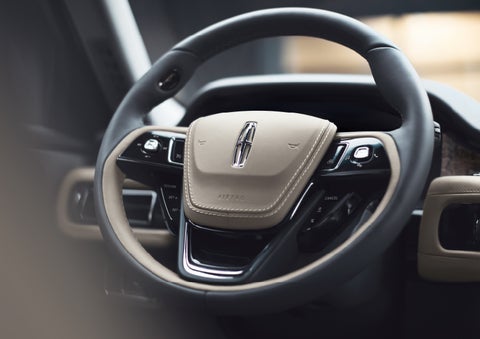 The intuitively placed controls of the steering wheel on a 2024 Lincoln Aviator® SUV | Courtesy Lincoln in Altoona PA