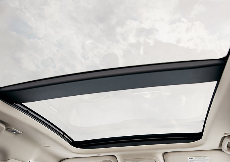 The available panoramic Vista Roof® is shown from inside a 2024 Lincoln Corsair® SUV. | Courtesy Lincoln in Altoona PA