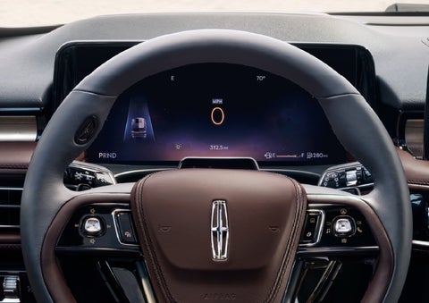 The driver’s information cluster display behind the steering wheel is shown. | Courtesy Lincoln in Altoona PA
