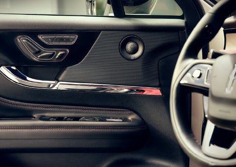 An audio speaker is shown in the driver's side door of a 2026 Lincoln Corsair® SUV | Courtesy Lincoln in Altoona PA