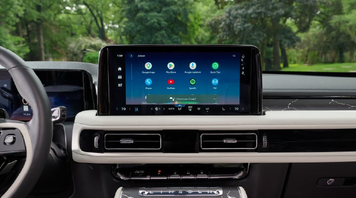 The center touchscreen inside a 2027 Lincoln Aviator® Black Label™ SUV | Courtesy Lincoln in Altoona PA