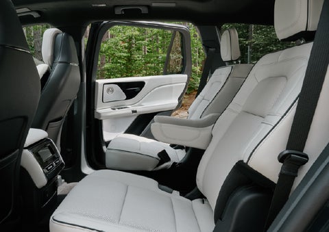 A side view of the second row with captain’s chairs in a 2027 Lincoln Aviator® Black Label™ SUV. | Courtesy Lincoln in Altoona PA